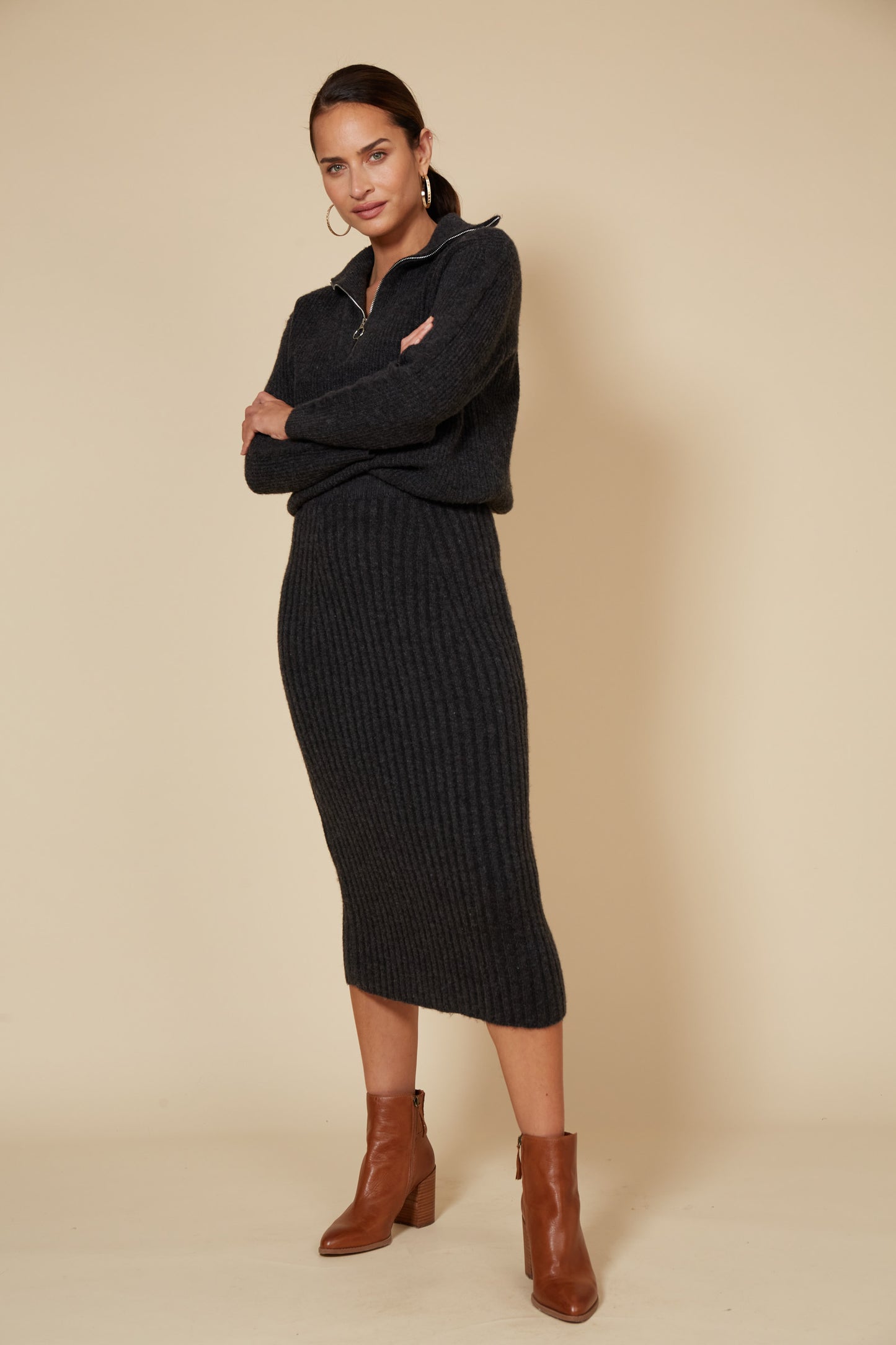 Kinsella Knit Skirt - Fossil