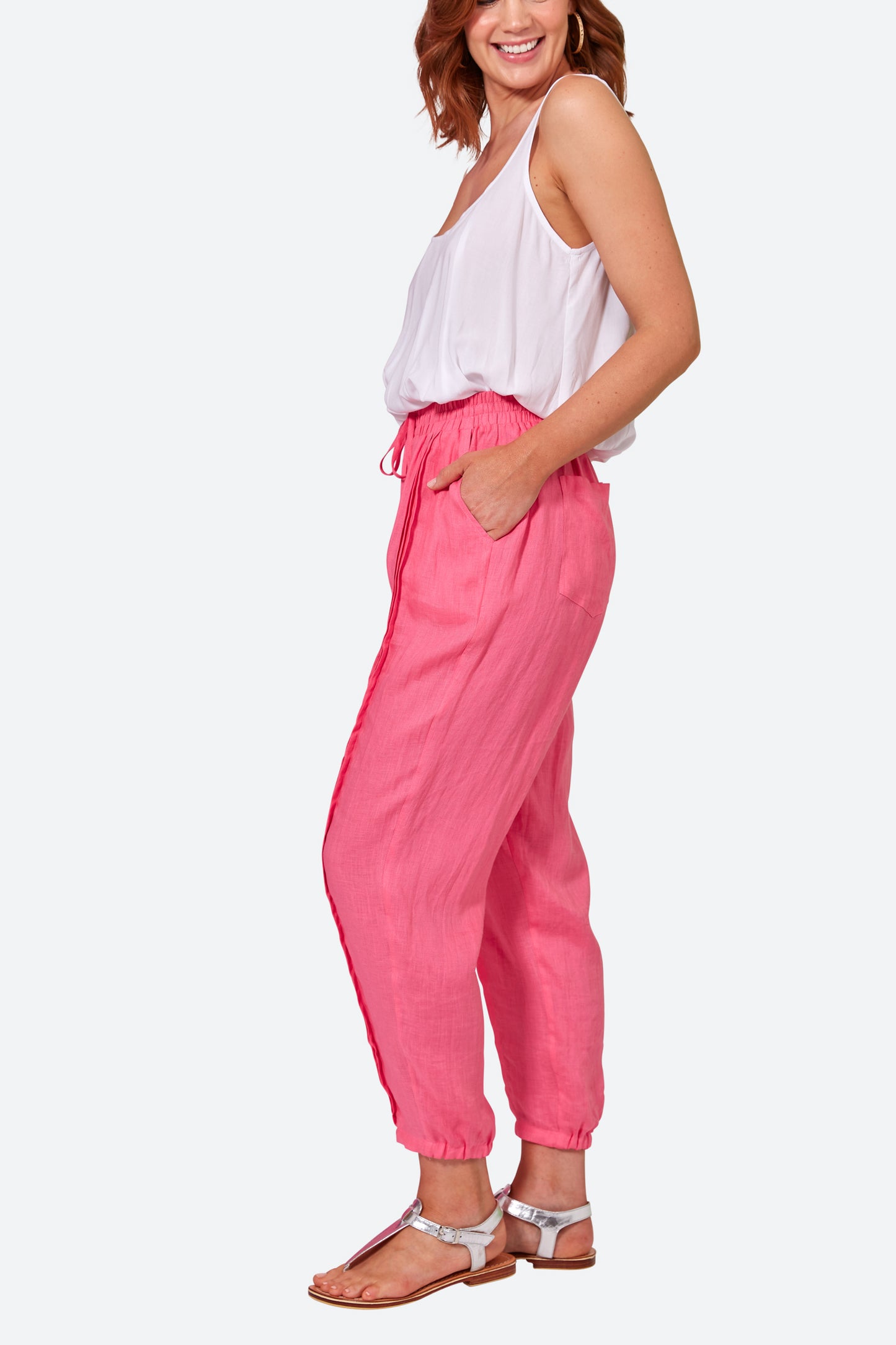 La Vie Pintuck Pant - Candy