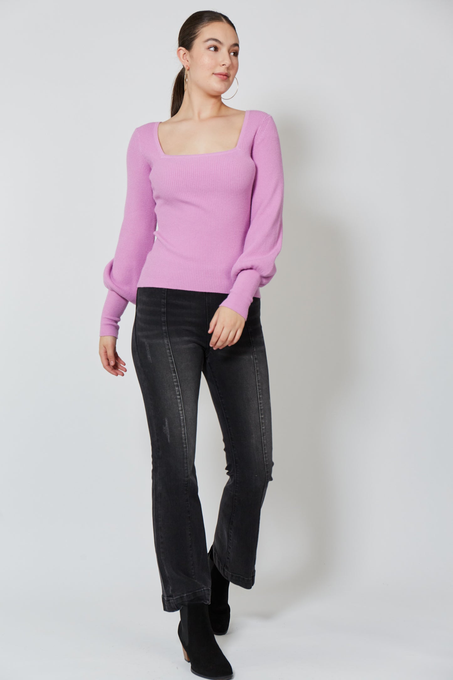 Twiggy Knit Top - Lilac