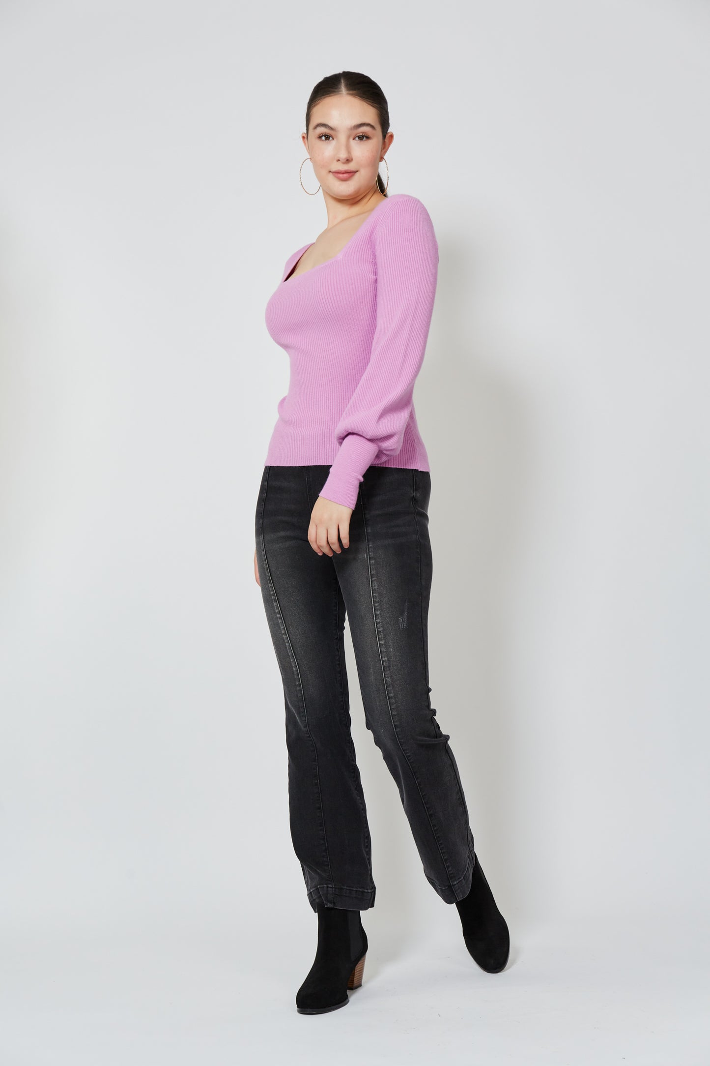 Twiggy Knit Top - Lilac