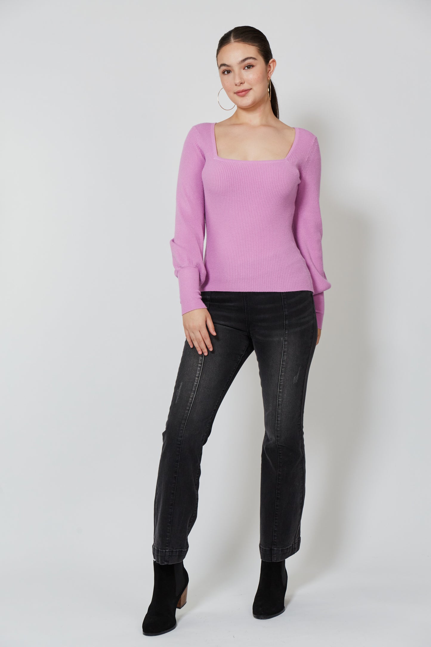 Twiggy Knit Top - Lilac