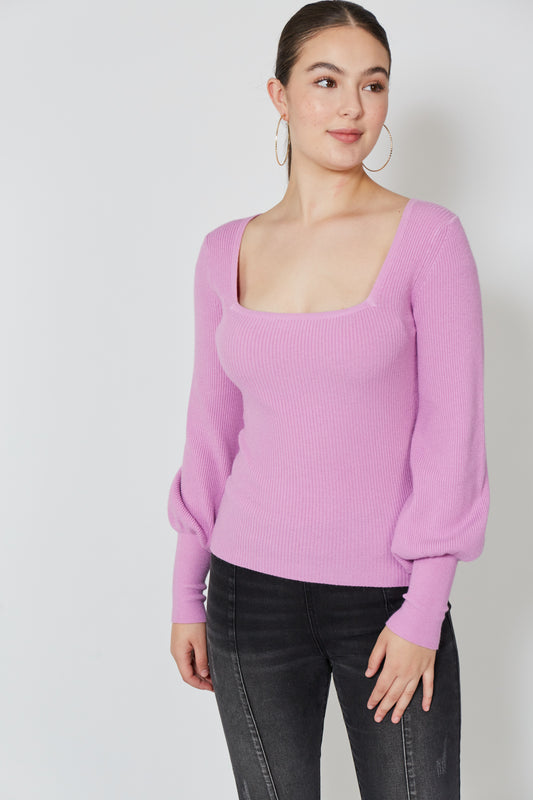 Twiggy Knit Top - Lilac