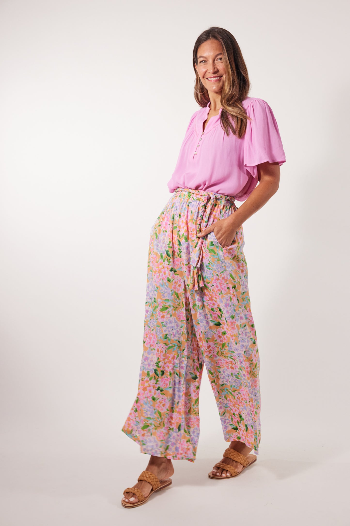 Botanical Pant - Sunset Hydrangea