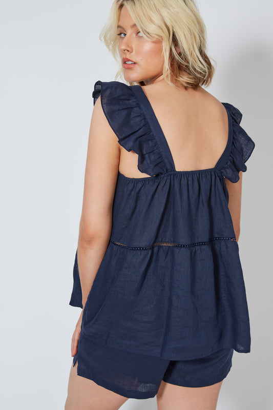 Antillia Frill Top - Indigo