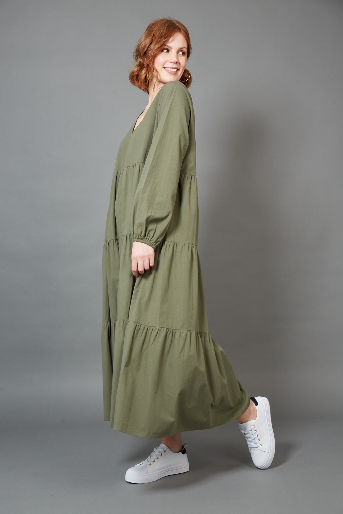 Studio Tiered Maxi - Khaki