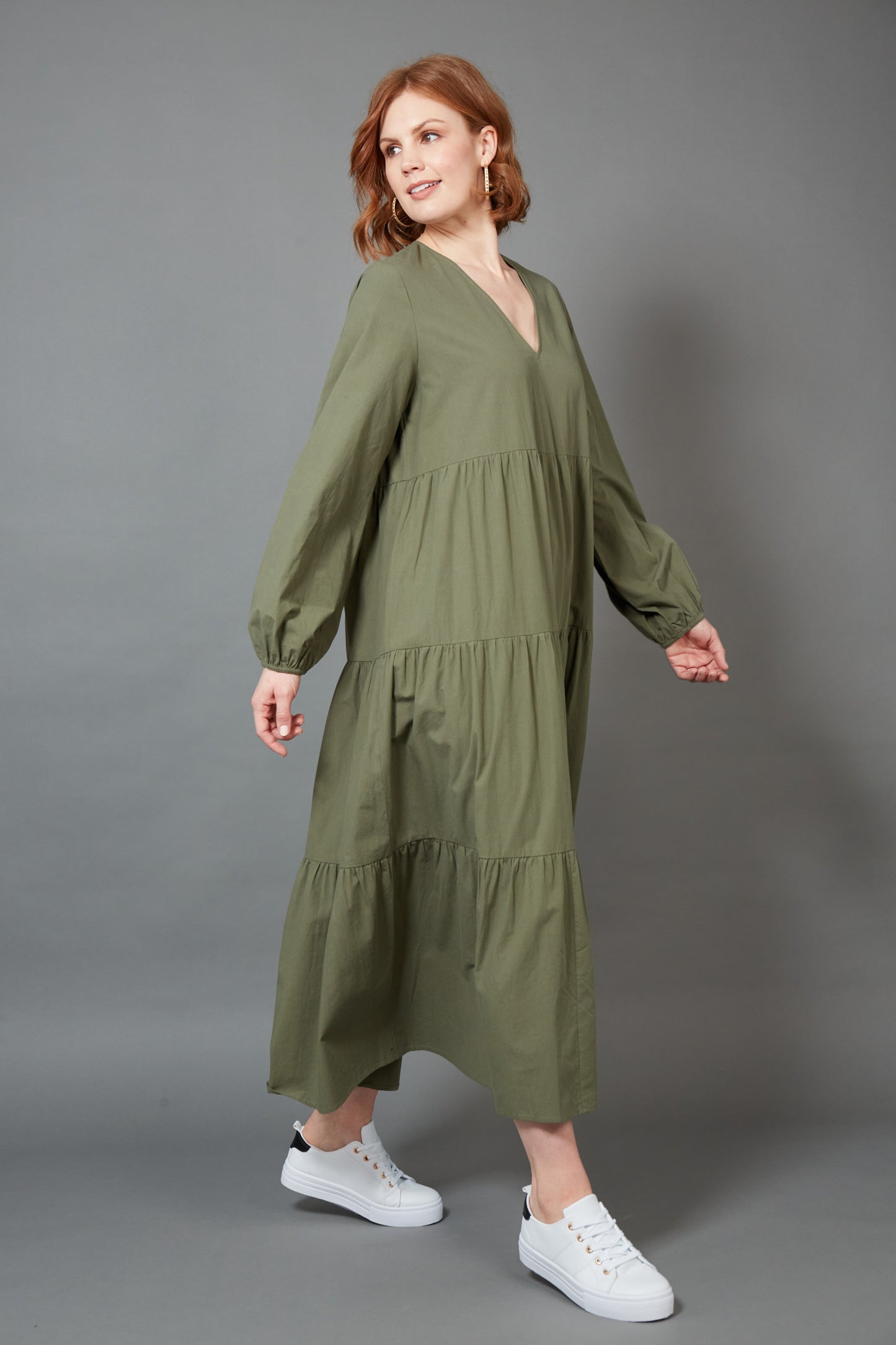 Studio Tiered Maxi - Khaki