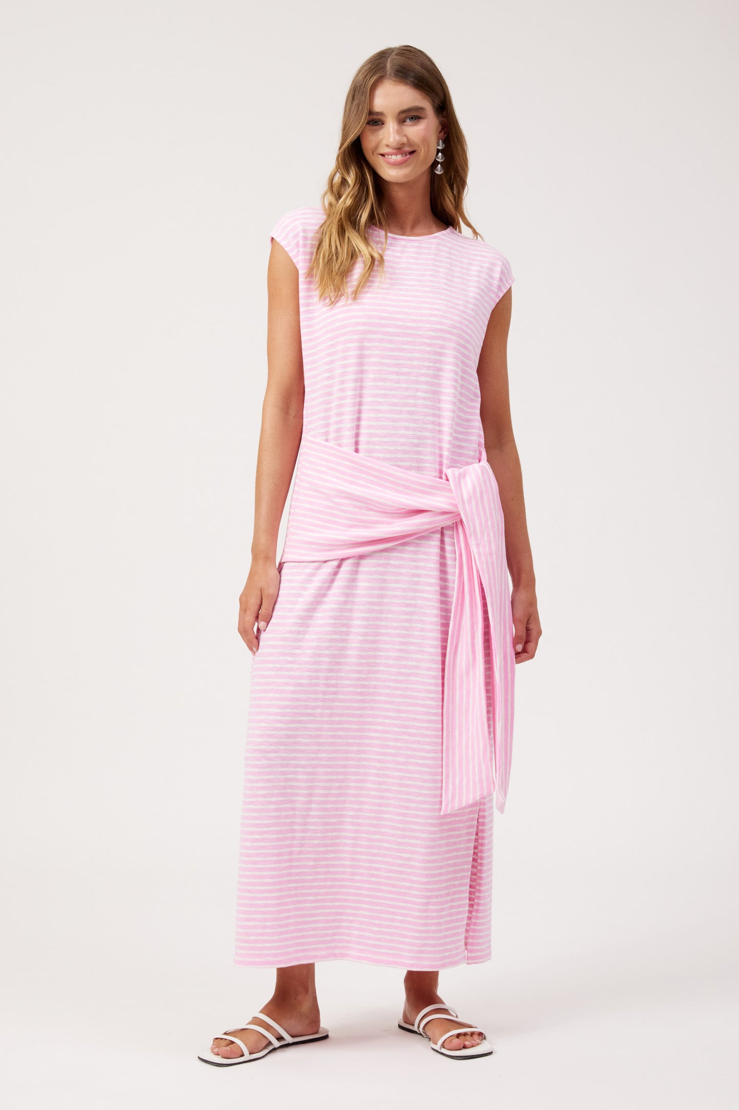 Tropea Stripe Dress - Pink