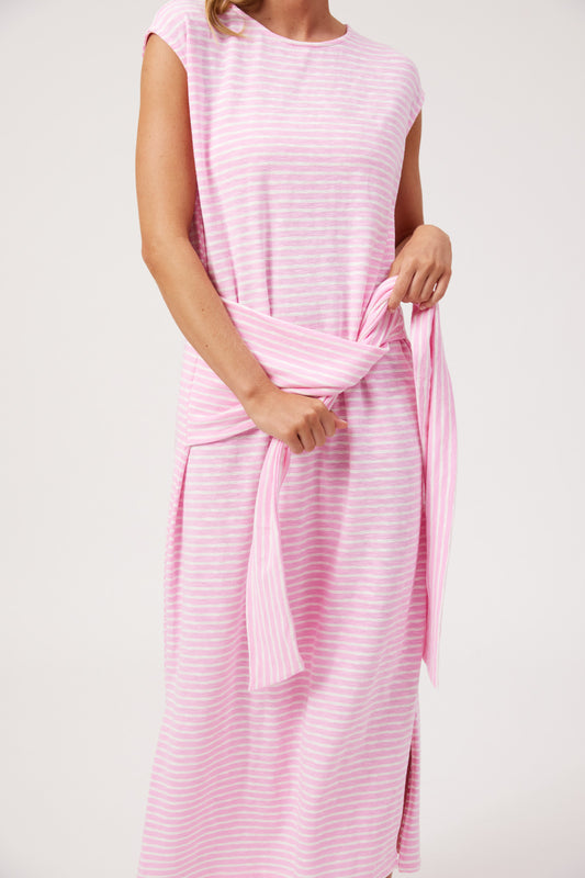 Tropea Stripe Dress - Pink