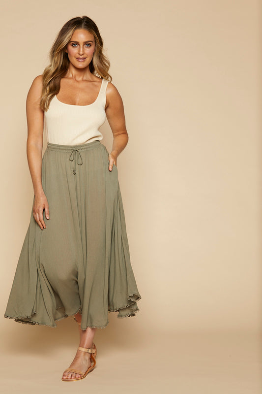 La Luna Maxi Skirt - Aloe